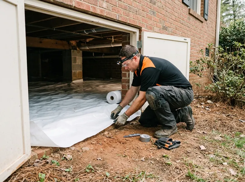 Crawlspace Vapor & Moisture Pest Barrier in Fayetteville, NC