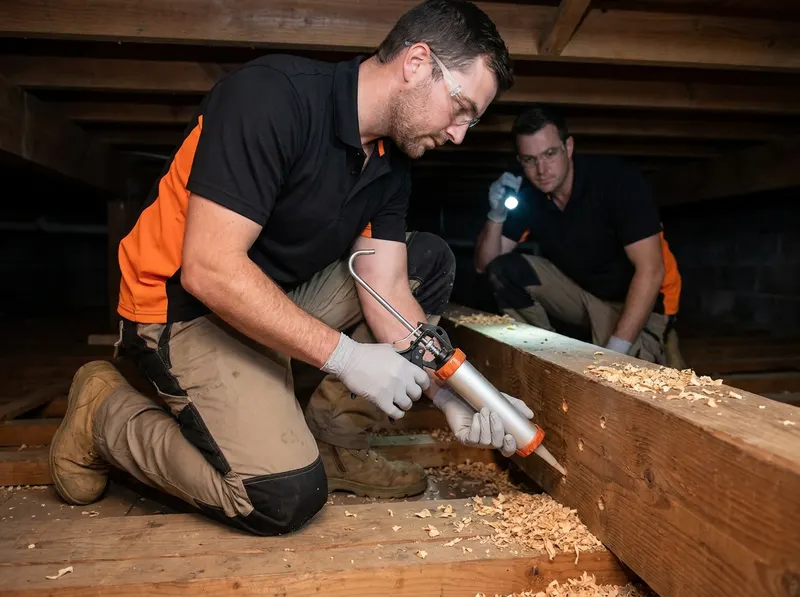 Powderpost Beetle & Structural Wood Boring Remediation in Fayetteville, NC